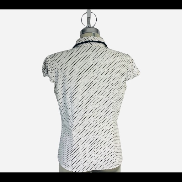 Reitmans white and black polka dots top Sise M - Picture 3 of 6